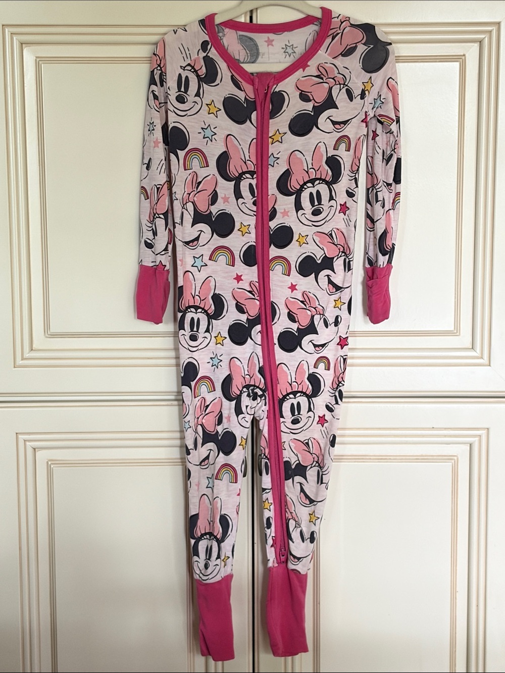 Little Sleepies Pink Minnie Mouse Zippy